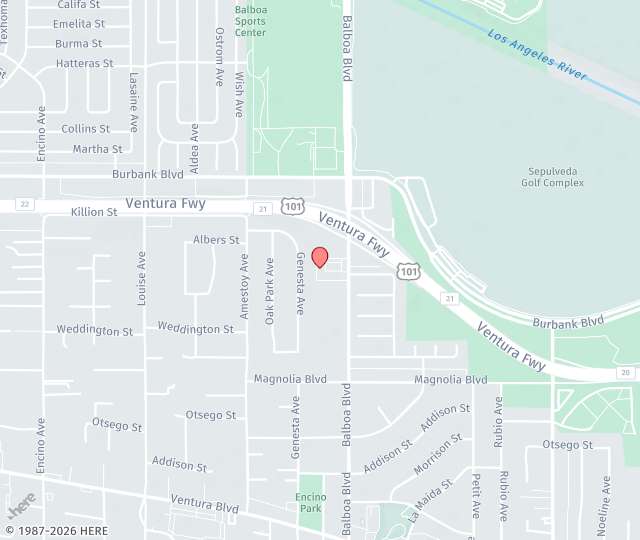 Location Map: 5363 Balboa Boulevard, Suite 141 Encino, California 91316